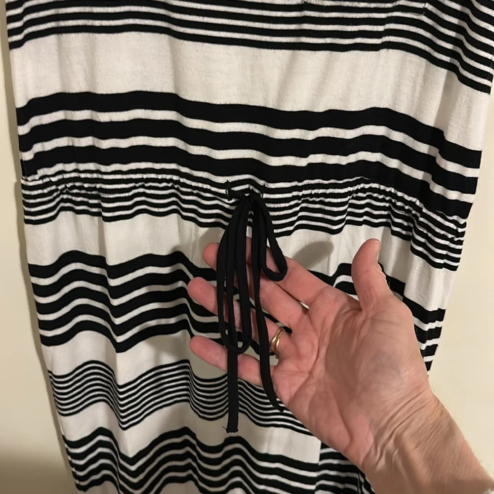 OLIVE & OAK Black and White Striped Tank Sundress Size S - Picture 7 of 7